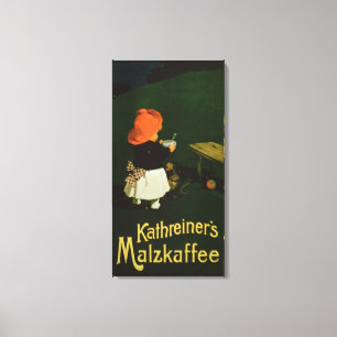 Poster advertising for 'Kathreiner's Malt Coffee' Canvas Print