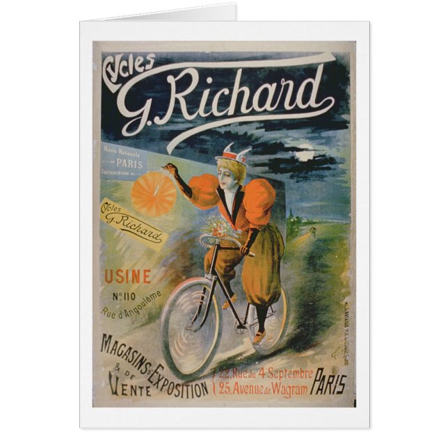 Poster advertising 'G. Richard Cycles', Paris (col (Front)
