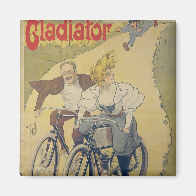 Poster advertising Gladiator bicycles Magnet (Front)