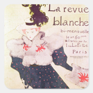 Poster advertising 'La Revue Blanche', 1895 Square Sticker