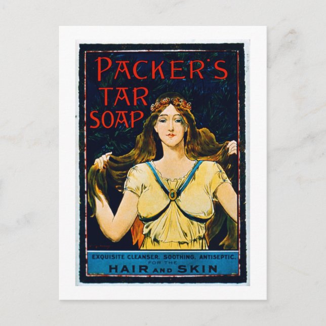 Poster advertising 'Packer's Tar Soap' (colour lit Postcard (Front)