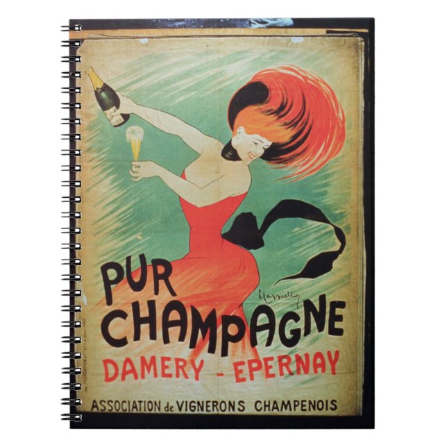 Poster advertising 'Pur Champagne', from Damery, E Spiral Notebook (Front)