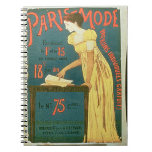 Poster advertising subscriptions to 'Paris Mode' M Spiral Notebook