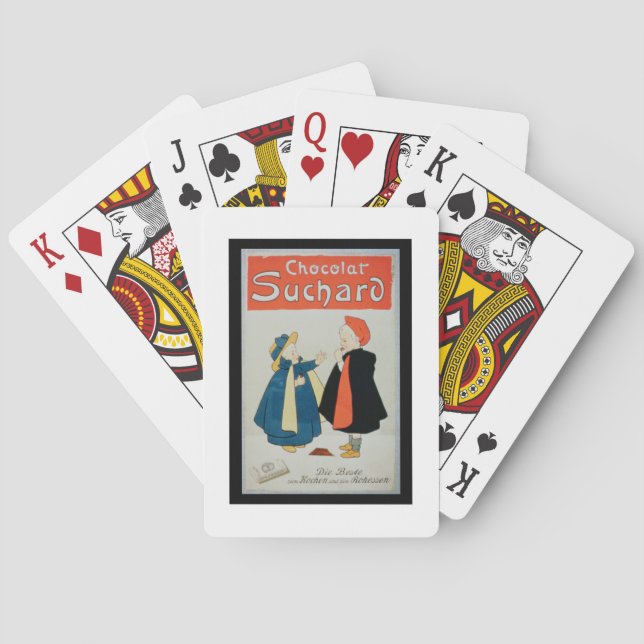 Poster advertising 'Suchard Chocolate' (colour lit Playing Cards (Back)