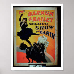 Poster advertising 'the Barnum and Bailey Greatest