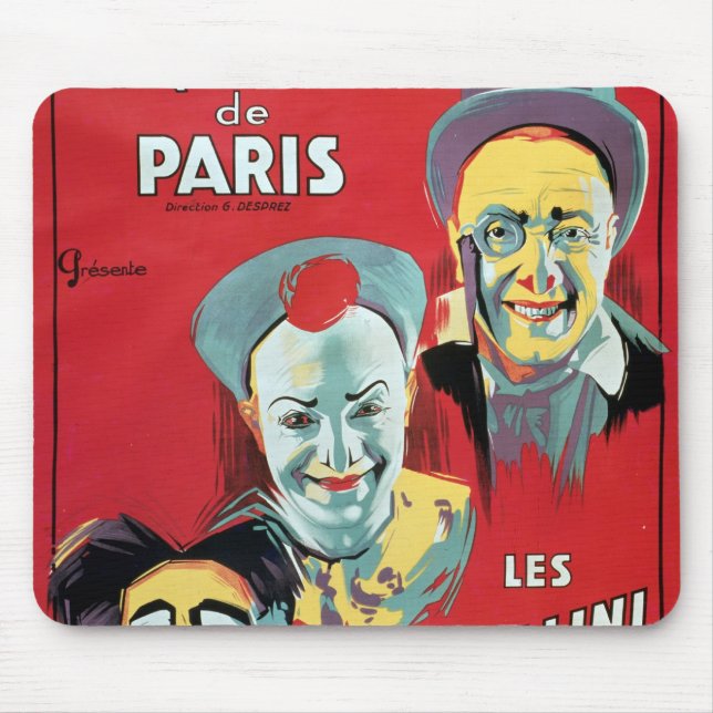 Poster advertising the 'Cirque d'Hiver de Paris' Mouse Pad (Front)