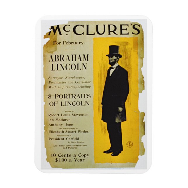 Poster advertising the February edition of McClure Magnet (Vertical)