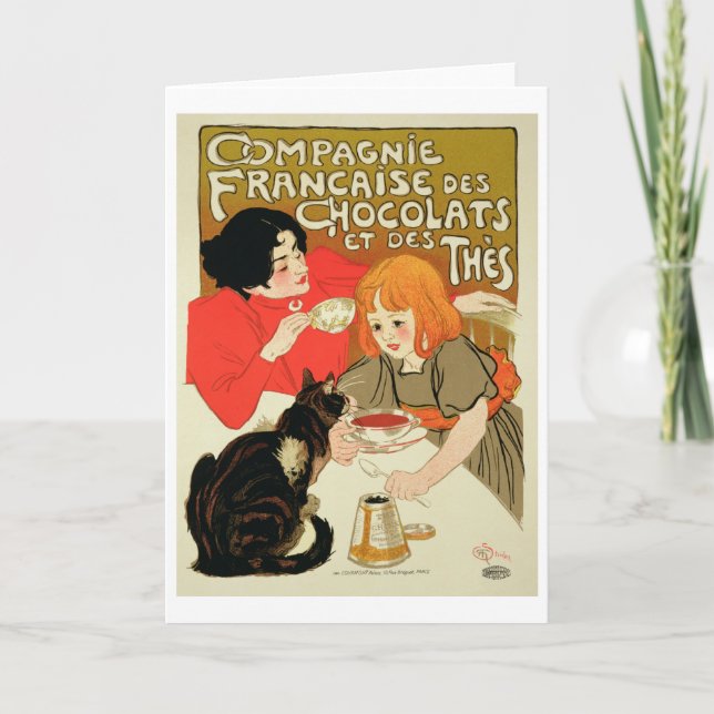 Poster Advertising the French Company of Chocolate Card (Front)