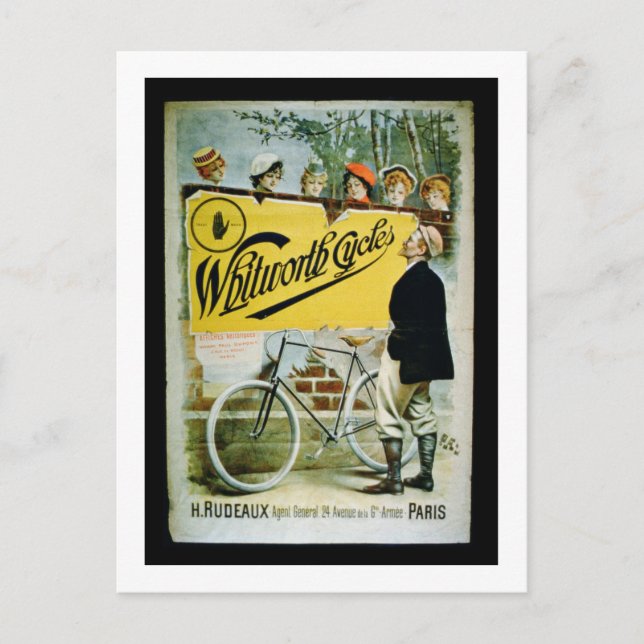 Poster advertising 'Whitworth Cycles', Paris (colo Postcard (Front)