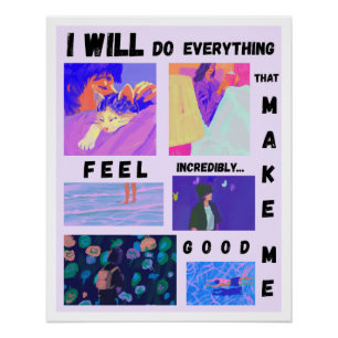 Poster aesthetic collage mental health comforting