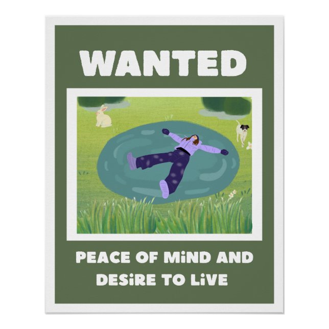 Poster aesthetic peace mind nature healing vibes (Front)