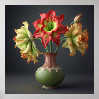 Poster Amaryllis Flowers