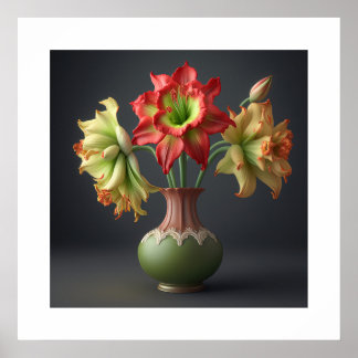 Poster Amaryllis Flowers
