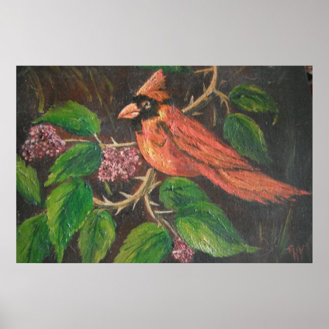 Poster Ann Hayes Painting Cardinal (Front)