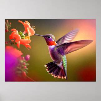 Poster Art Hummingbird