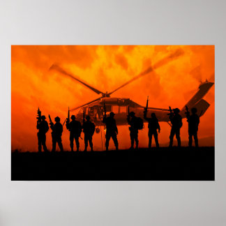 Poster Art Military Action Scene