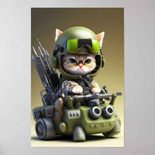 Poster Art Military Cat (Front)