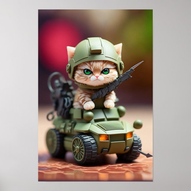 Poster Art Military Cat (Front)