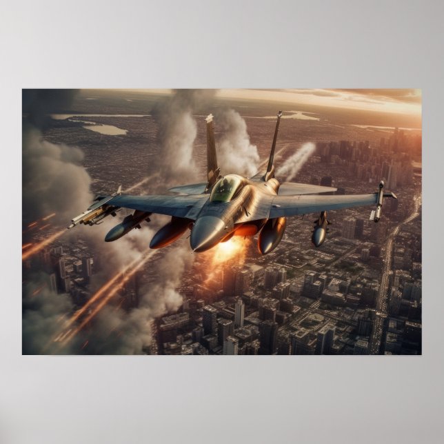 Poster Art Military Fighter Jet (Front)