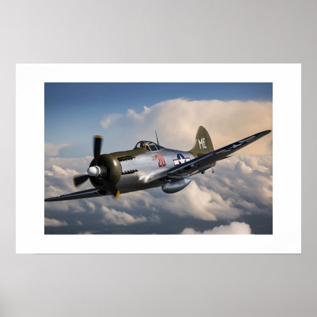 Poster Art Military Vintage War Plane (Front)