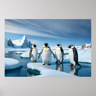 Poster Art Penguins