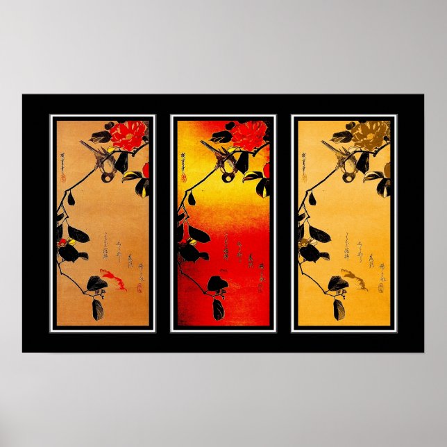 Poster Asian Vintage Art Utagawa Hiroshige Japan 3 (Front)