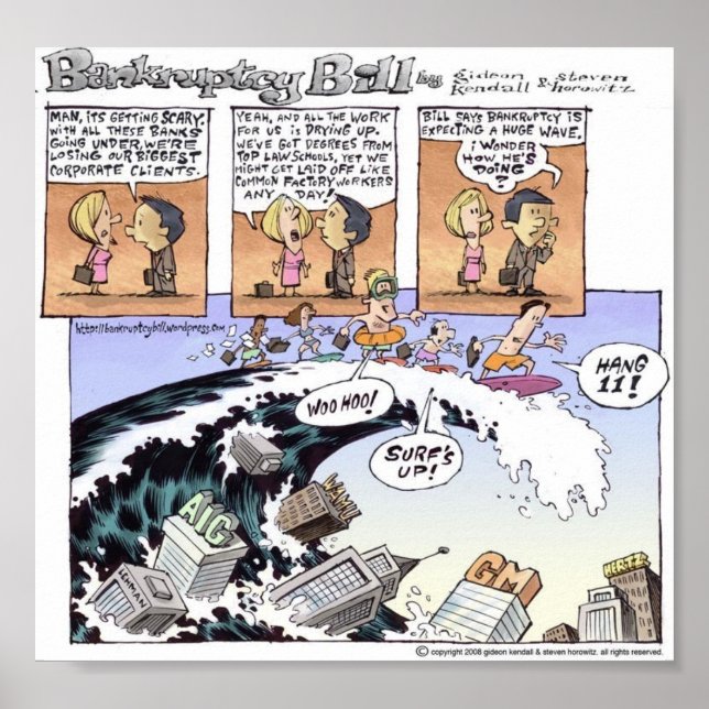 Poster - Bankruptcy Surfing (Front)