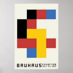 Poster Bauhaus Design Cubes Exhibition 1920s