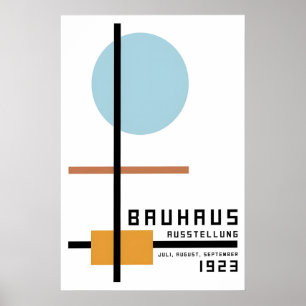 Poster Bauhaus Design Exhibition 1920s Germany