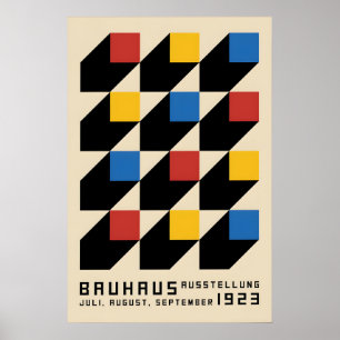 Poster Bauhaus Design Exhibition 1923 Germany