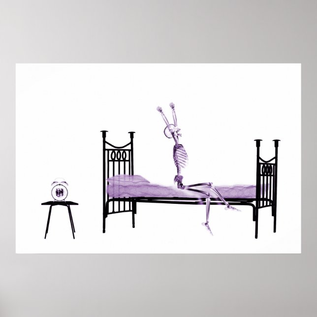Poster - Bedtime X-Ray Skeleton Purple (Front)