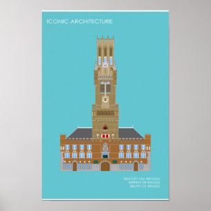 Poster Bell tower of Sorceresses/Belfry of Bruges