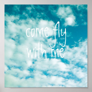 poster blue sky nature photo with text