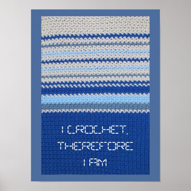 Poster - Blue Stripes in Crochet (Front)