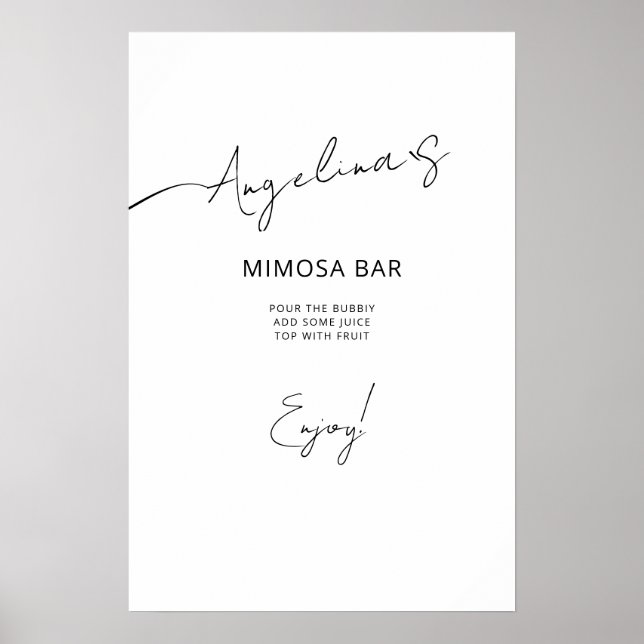 Poster Bridal Shower in an elegant style. (Front)