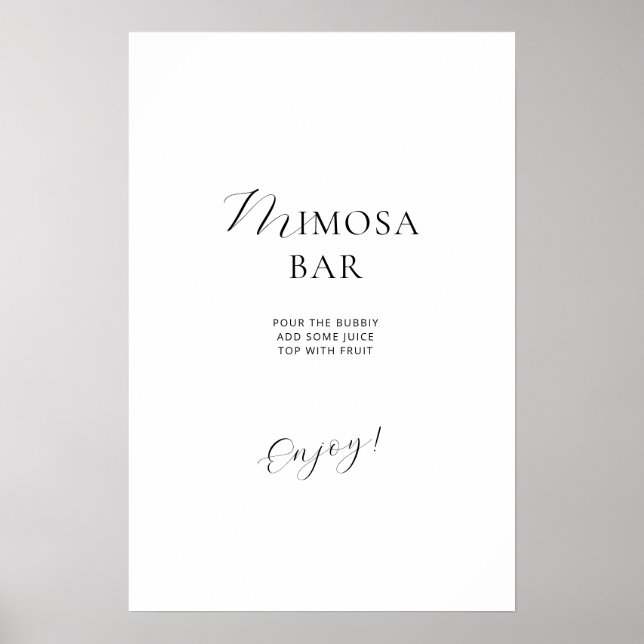 Poster Bridal Shower in an elegant style. (Front)