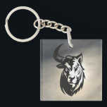 Poster brillant - half bull half tiger key ring<br><div class="desc">two animals in one to decorate your interior,  and make this work yours</div>
