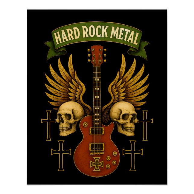 Poster brillant Hard Rock Metal (Front)