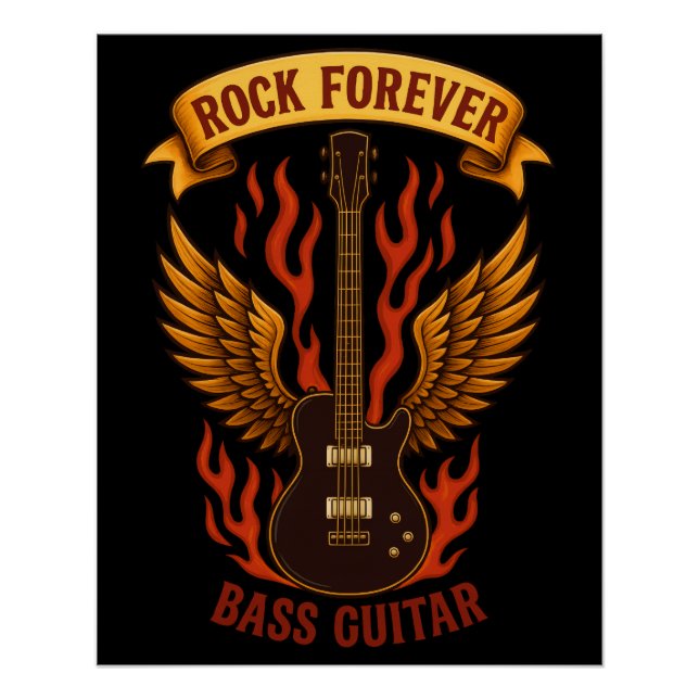 Poster brillant Music Rock Forever (Front)