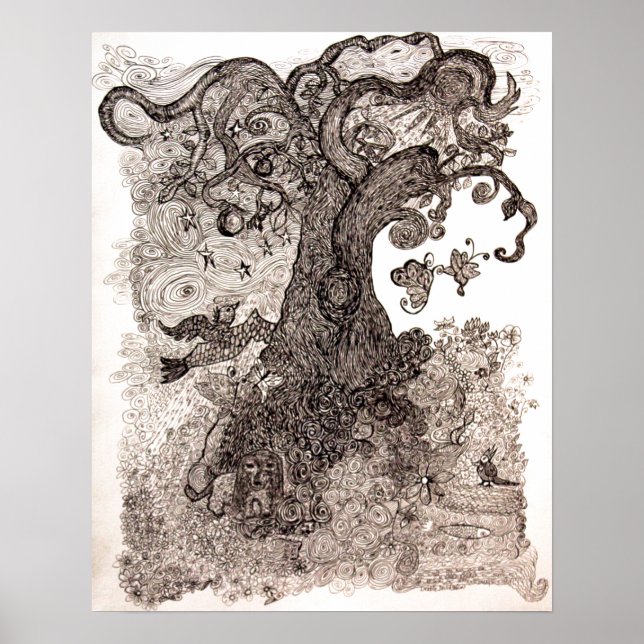 Poster by Debbie Davidsohn "Mystical Forest" (Front)