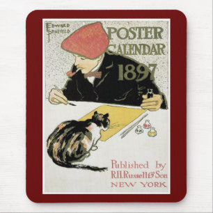 Poster Calendar 1897 Mouse Pad