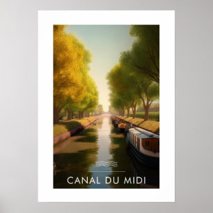 Poster Canal du Midi - France - illustration