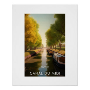 Poster Canal du Midi - France - illustration