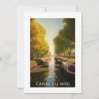 Poster Canal du Midi - France - illustration