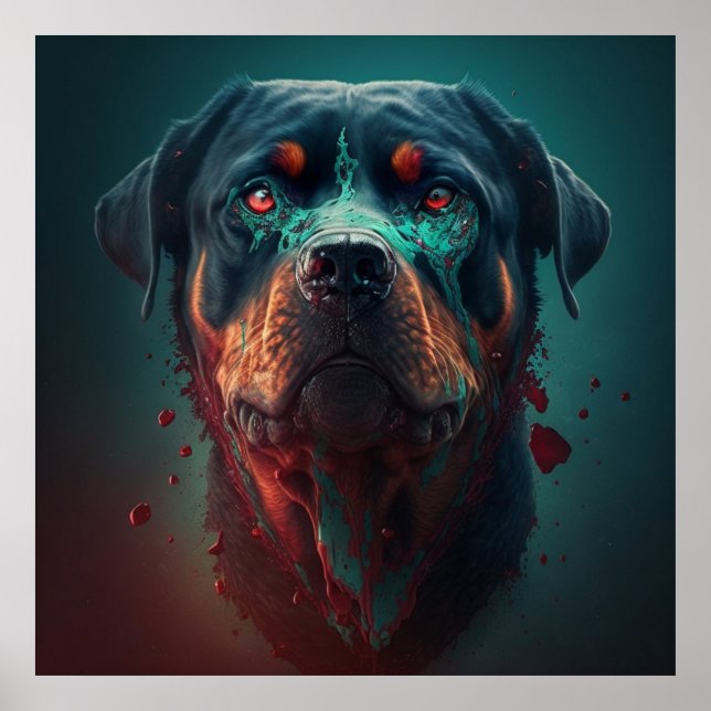 Poster chien rottweiler (Front)