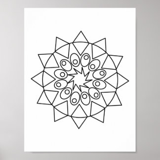 Poster - Colour in this Simple Mandala Design