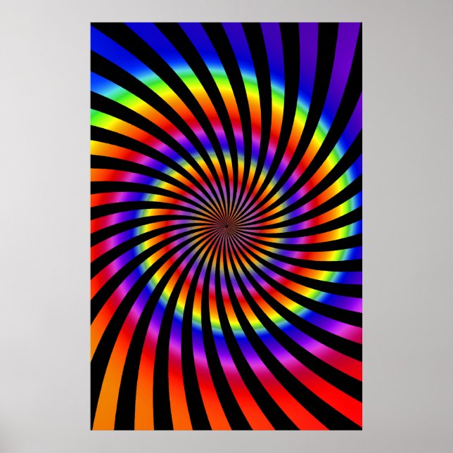 Poster: Colourful Spiral Design Poster (Front)