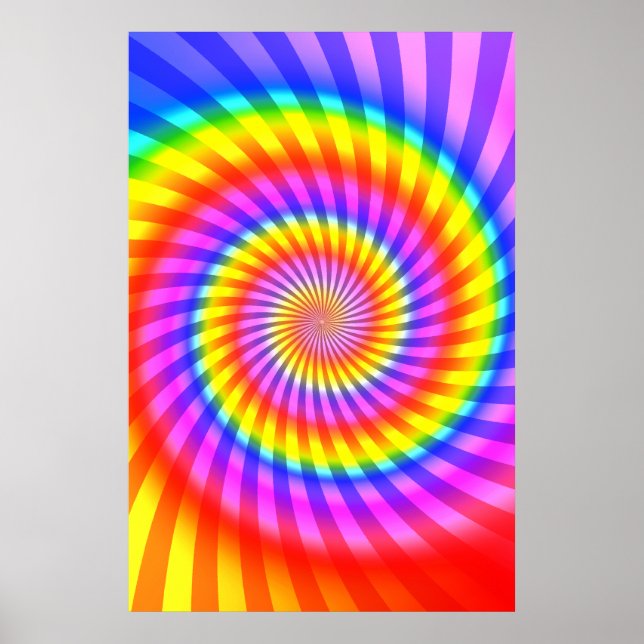 Poster: Colourful Spiral Pattern Poster (Front)