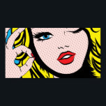 Poster - Comic Girl O-K Pop Art<br><div class="desc">You have the choice to frame this & any of the posters I have.</div>