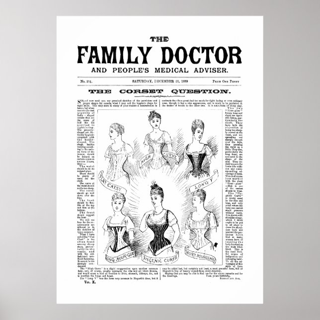 Poster Corsets The Family Doctor Dec 21 1889 (Front)